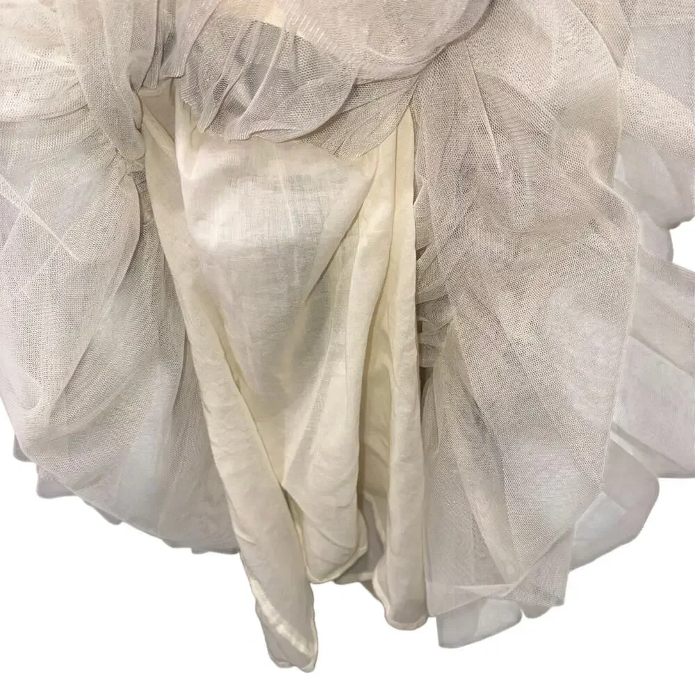 Anthropologie Elegant Old Money Full Lined Retro Mod Contrast Stitch‎ Midi Skirt